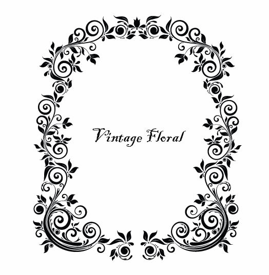 free vector Vintage Floral Frame Vector